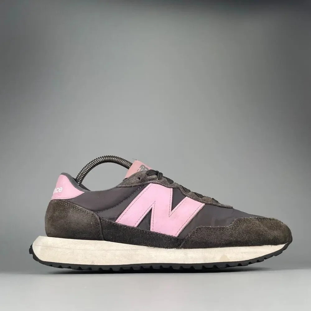 New Balance 237 Women's Size 9.5 Grey Pink Suede Casual Sneaker Comfort Shoe EUC